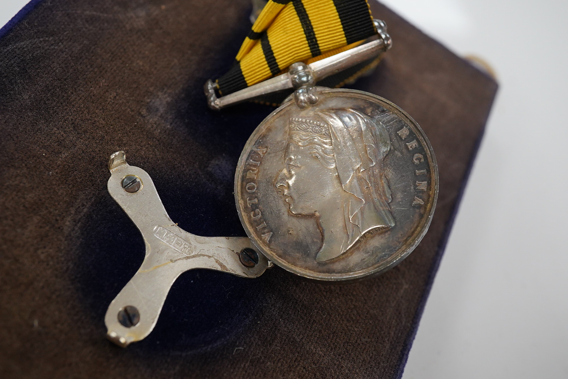 A Victorian Ashantee/South Africa Medal group to J.E.Symonds Cooprs Crew. HMS Amethyst